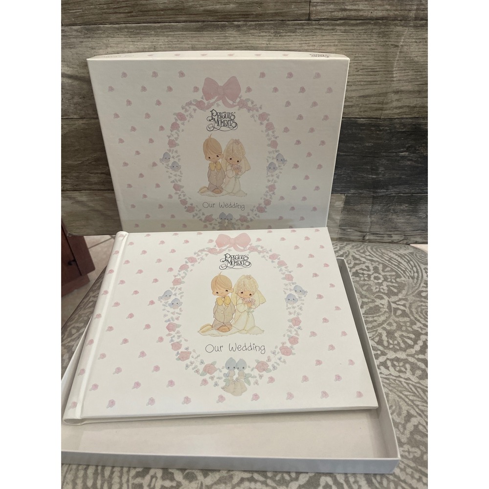 Precious Moments Our Wedding Guest Book with Original Box Vintage Samuel Butcher